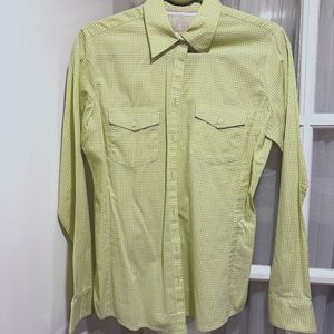 Banana Republic Lime checked Dress Shirt size S